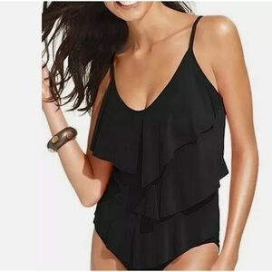 Aqua Green triple layered tankini swim top